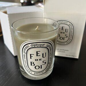 New with box Diptyque Feu de Bois 6.5 oz scented candle